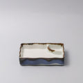 Premium 15cm Tenmokku Edge Sushi Plate with Inbuilt Sauce Dish