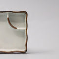 Premium 15cm Tenmokku Edge Sushi Plate with Inbuilt Sauce Dish