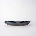 Premium 32cm Storm Glaze Organic Oval Ceramic Platter Japanese Tableware