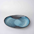 Premium 31cm Storm Glaze Organic Ceramic Platter Japanese Tableware
