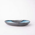 Premium 31cm Storm Glaze Organic Ceramic Platter Japanese Tableware