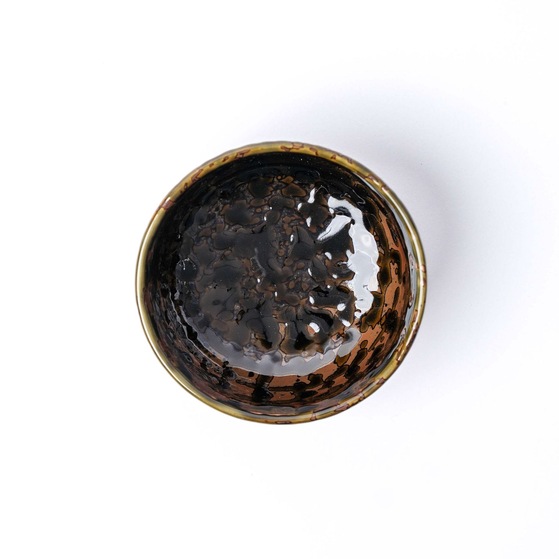 Premium 11cm Moss Swirl Glaze Ceramic Bowl Japanese Tableware