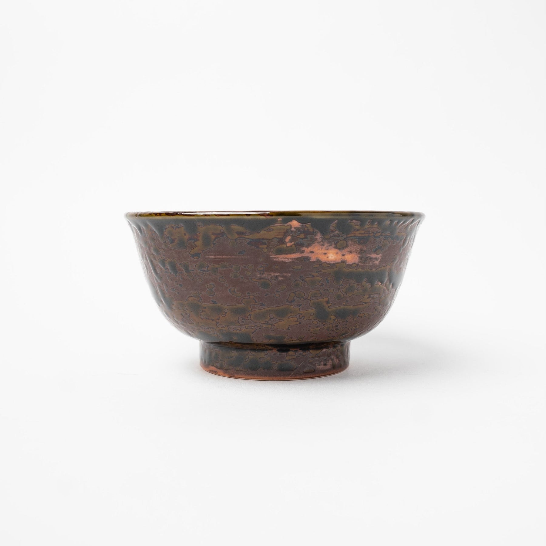 Premium Bowl – Light Brown Moss Swirl Glaze 17cm