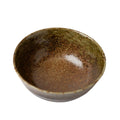 Premium Ceramic Fluted Udon Bowl – Brown Chestnut Glaze 17cm