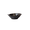 Premium Ceramic Bowl with Handle – Black Stripes on Gunmetal Glaze 13cm