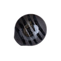 Premium Ceramic Bowl with Handle – Black Stripes on Gunmetal Glaze 13cm