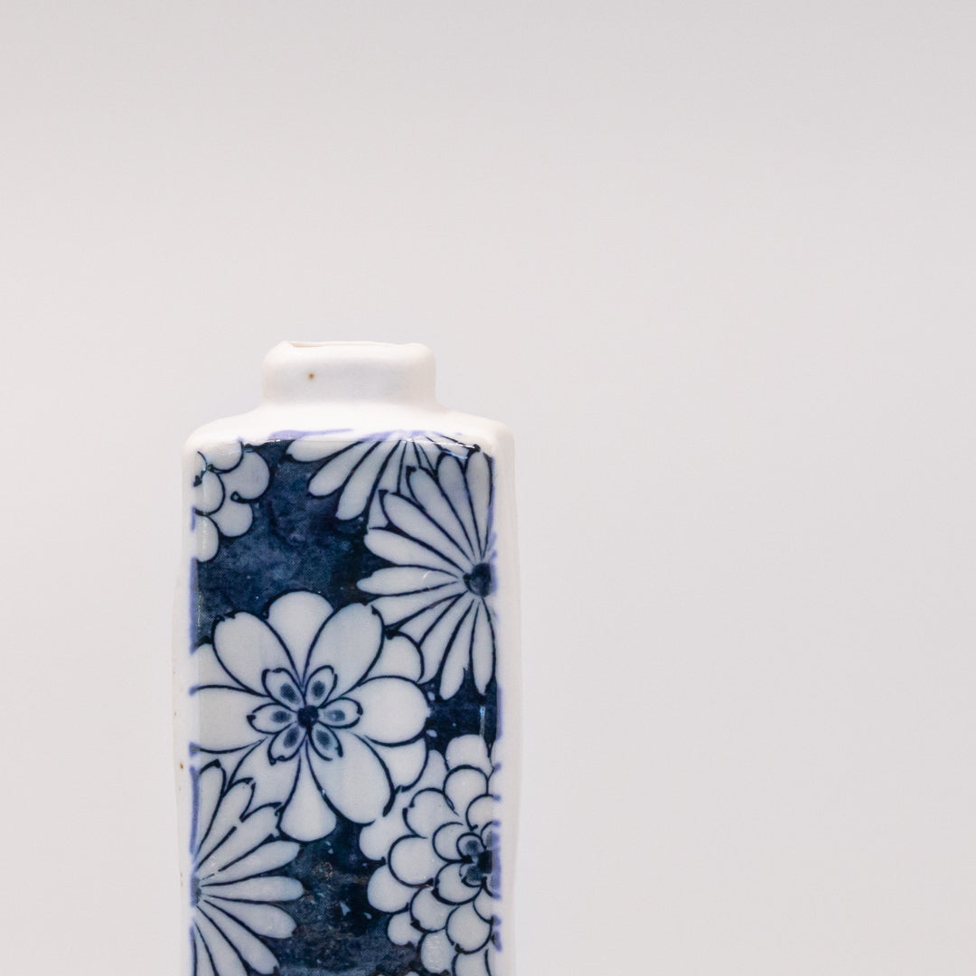 Premium Oblong White Posy Ceramic Vase