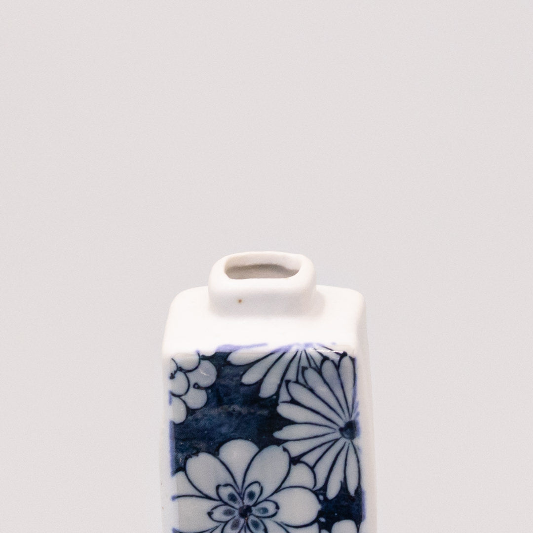 Premium Oblong White Posy Ceramic Vase