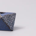 Triangular Indigo Wave Vase 130ml Ceramic Decorative Vase Dishwasher Microwave Safe