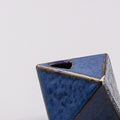 Triangular Indigo Wave Vase 130ml Ceramic Decorative Vase Dishwasher Microwave Safe