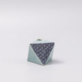 Triangular Turquoise Wave Vase 4.5cm Decorative Mini Vase