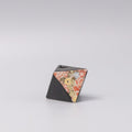 Premium Triangular Bright Black Vase – Compact 4.5cm Decorative Vase
