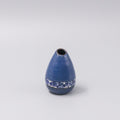 Indigo Yuzen Pinecone Vase 10cm Sapphire Blue Decorative Floral Display