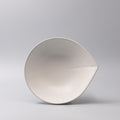 Premium Large Bowl – White Snow Leaf Glaze 24cm