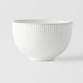 Premium Rice Bowl – White Snow Leaf Glaze 10.5cm