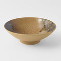 Premium Ceramic Ramen Bowl – Brown Wabi Sabi Glaze 24.5cm
