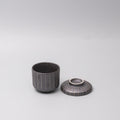 170ml Matt Black Stripe Glaze Chawanmushi Cup Japanese Steamed Egg Bowl