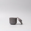 170ml Matt Black Stripe Glaze Chawanmushi Cup Japanese Steamed Egg Bowl