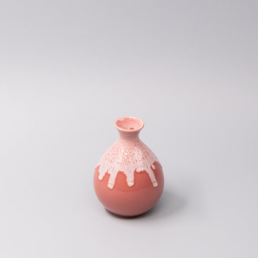 Premium 300ml Pink White Drip Glaze Ceramic Sake Jug Japanese Pourer