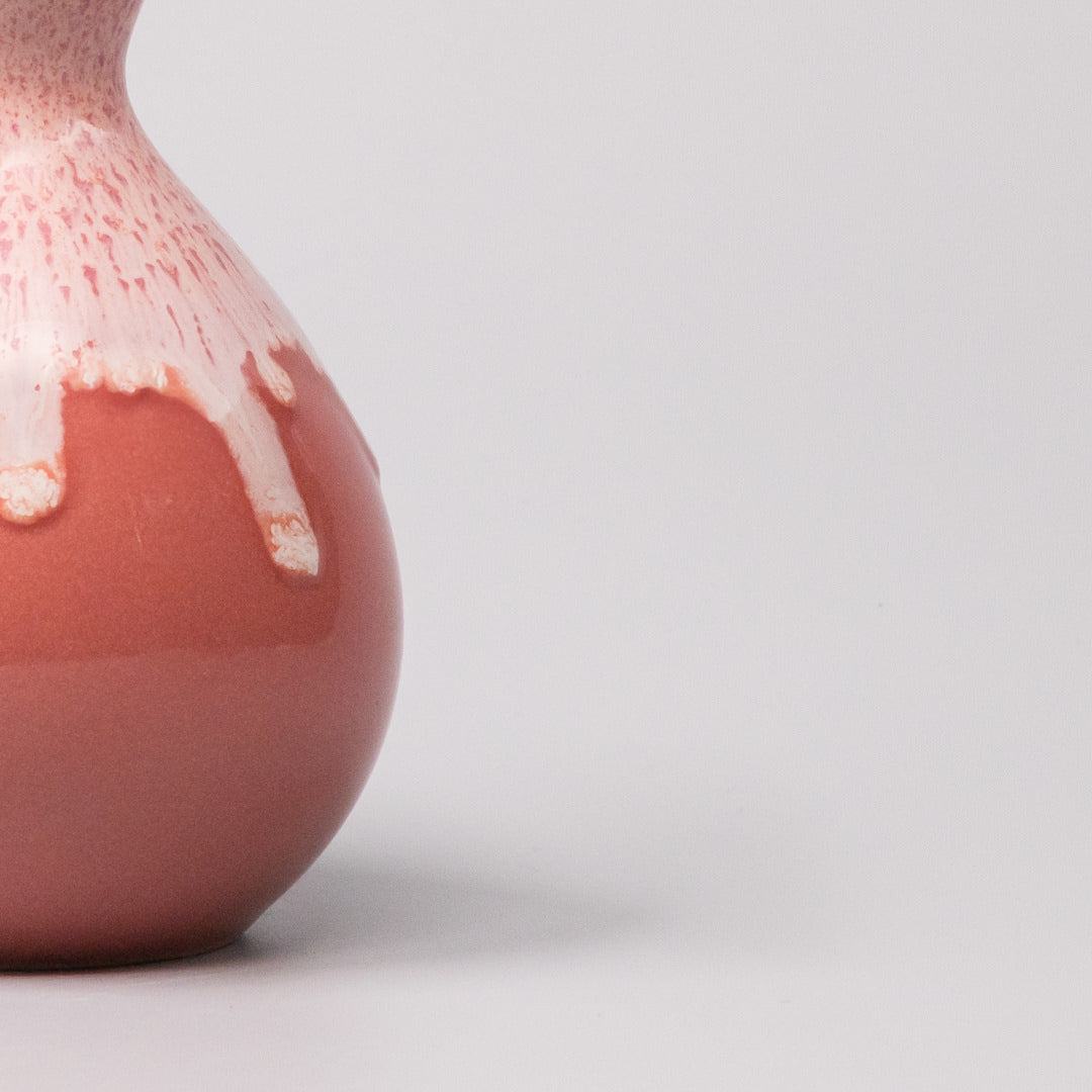 Premium 300ml Pink White Drip Glaze Ceramic Sake Jug Japanese Pourer