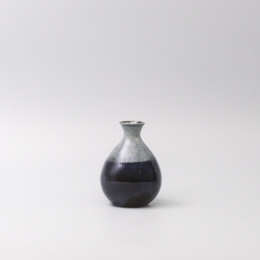 Premium Sake Jug – Dark Blue Denim Drip Glaze 300ml