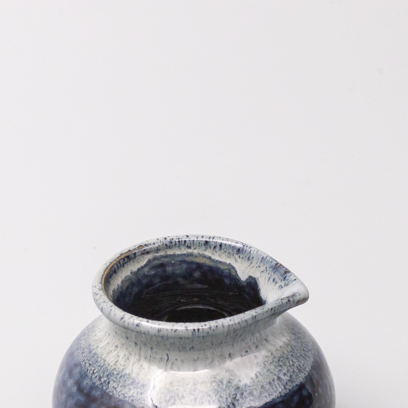 Premium Dark Blue Denim Drip Glaze Pourer 120ml Dishwasher Microwave Safe