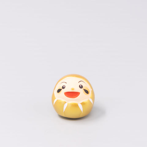Lucky Gold Daruma Okimono Ornament Set of 15 Mini 4cm Decorations