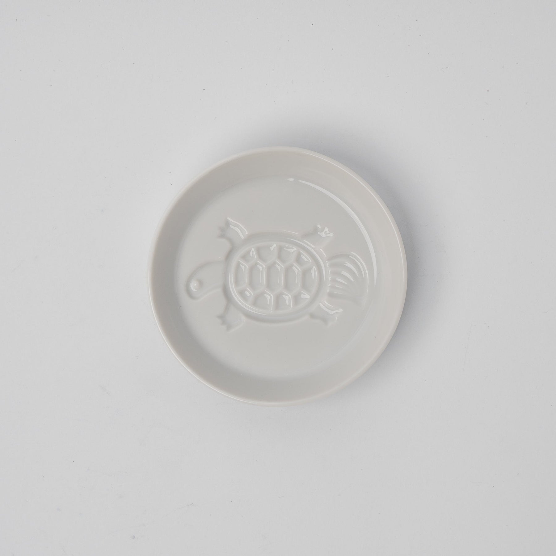 Premium 8.2cm Silhouette Tortoise Ceramic Sauce Dish Japanese Tableware