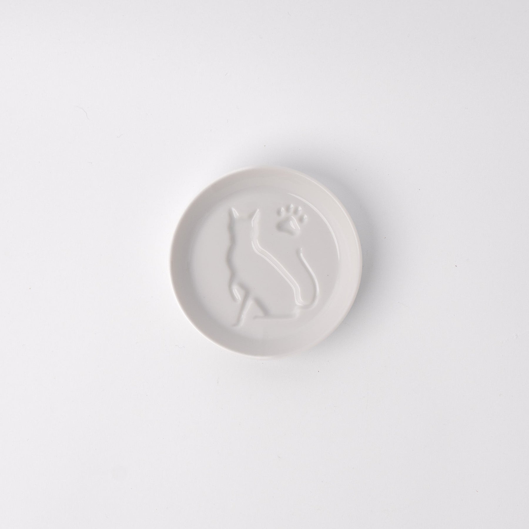 Premium Silhouette Cat Sauce Dish - 8.2cm