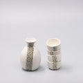 Premium Sake Set for Four – White Abacus Glaze 330ml, 4 Piece