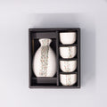 Premium Sake Set for Four – White Abacus Glaze 330ml, 4 Piece