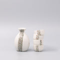 Premium Sake Set for Four – White Abacus Glaze 330ml, 4 Piece