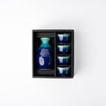 Premium Sake Set for Four – Cobalt Teal Glaze 330ml, 4 Piece