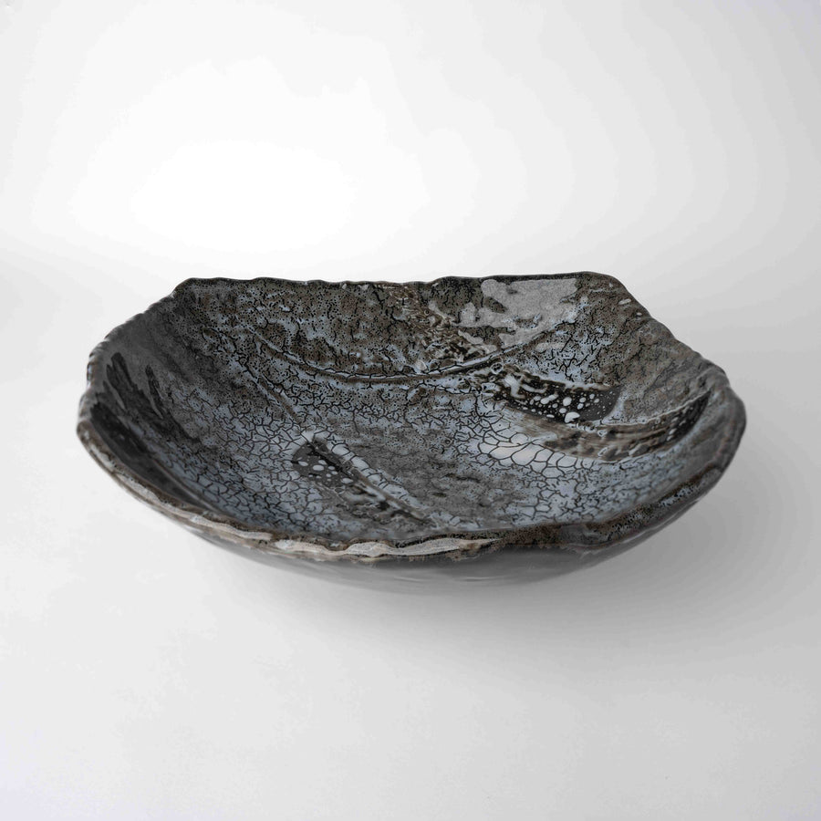 Premium Platter – Brown Shiranami Glaze 26.5 x 23.5cm