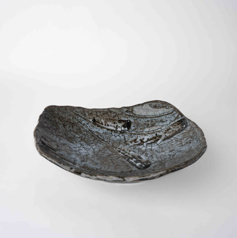 Premium Sushi Plate with Shiranami Glaze - 22cm