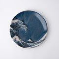 Premium Plate – Dark Blue Hokusai Great Wave Design 27.5cm