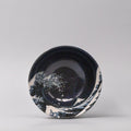 Premium Hokusai Great Wave Rice Bowl - Dark Blue, 15cm