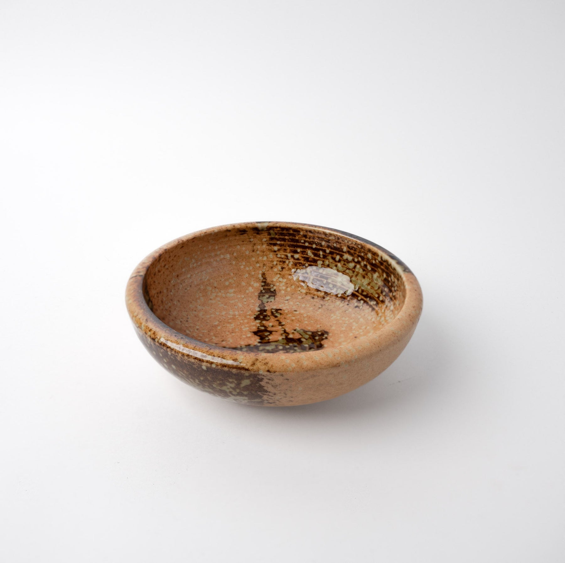 Premium Thick Edge Bowl – Brown Wabi Sabi Glaze 17cm