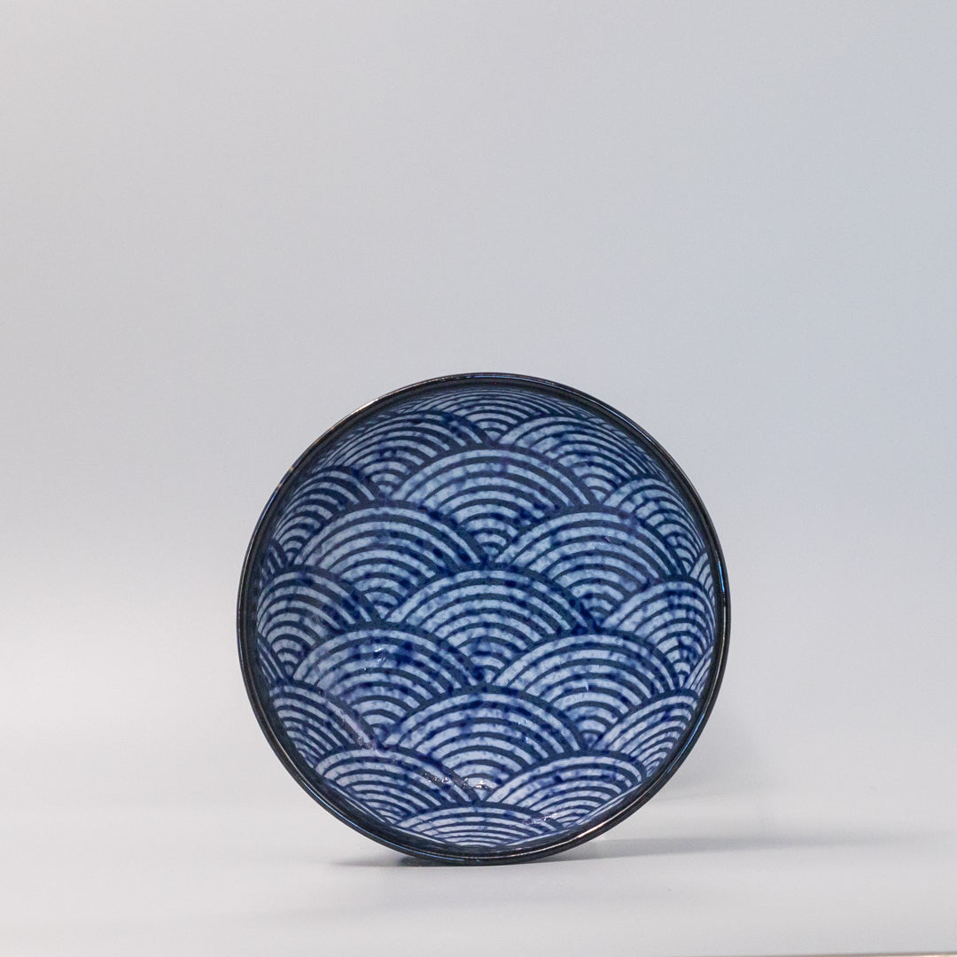 Premium Bowl with Blue Wave Design - 19cm