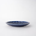 Premium 26cm Cobalt Rays Glaze Thick Edge Ceramic Plate Dishwasher Microwave Safe