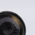 Premium Ceramic Gold Brush Bowl – Black Wabi Sabi Glaze 12cm