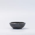 Premium Ceramic Gold Brush Bowl – Black Wabi Sabi Glaze 12cm
