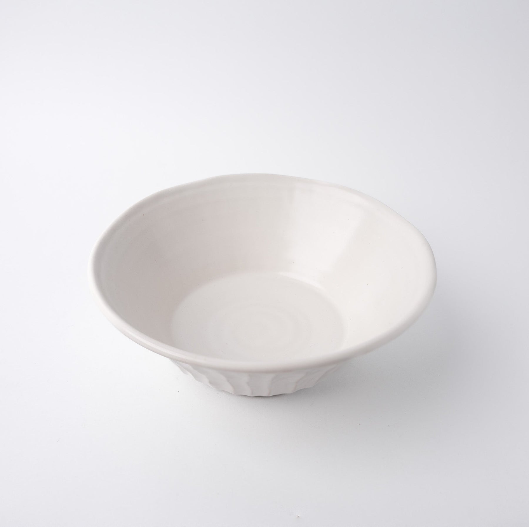 Premium Bowl – White Shinogi White Wash Glaze 21cm