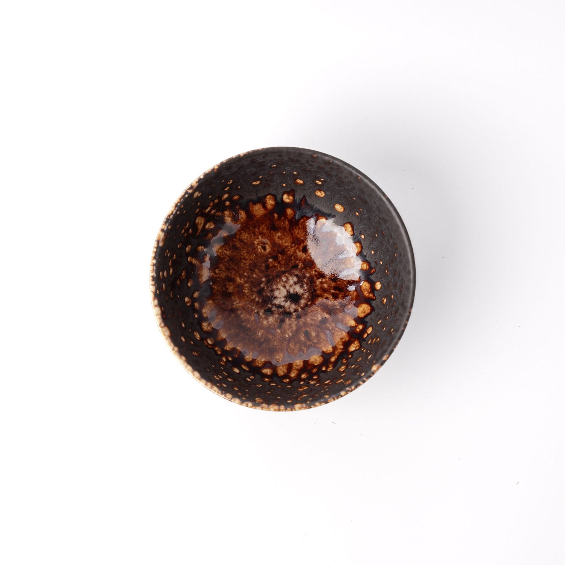 Premium 12cm Craft Rust Glaze Ceramic Open Bowl Food Safe Tableware