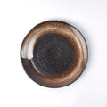 Premium Ceramic Plate – Black Brushstroke Finish 24cm