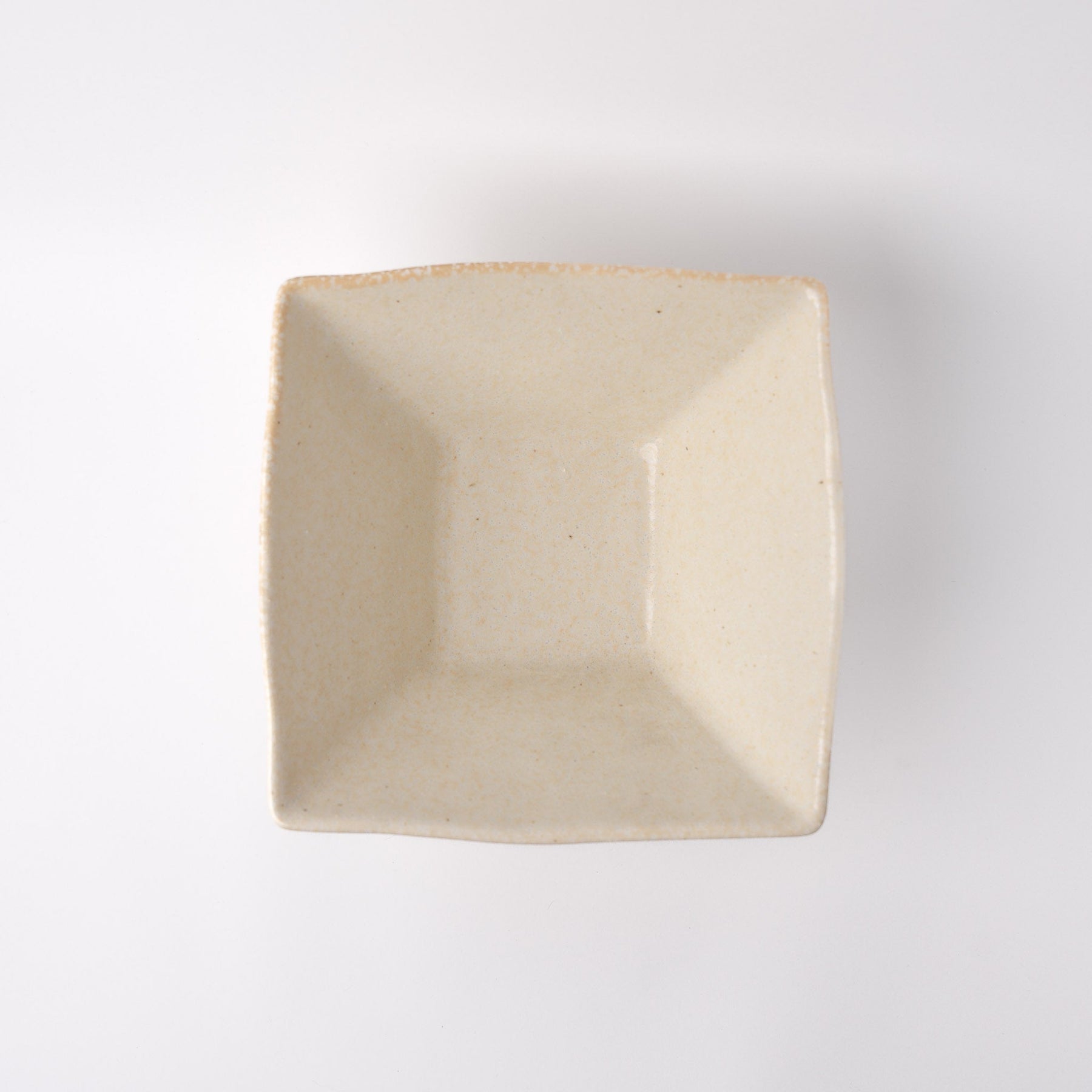 Premium Square Fluted Bowl – Cream Oatmeal Glaze 21 x 21cm