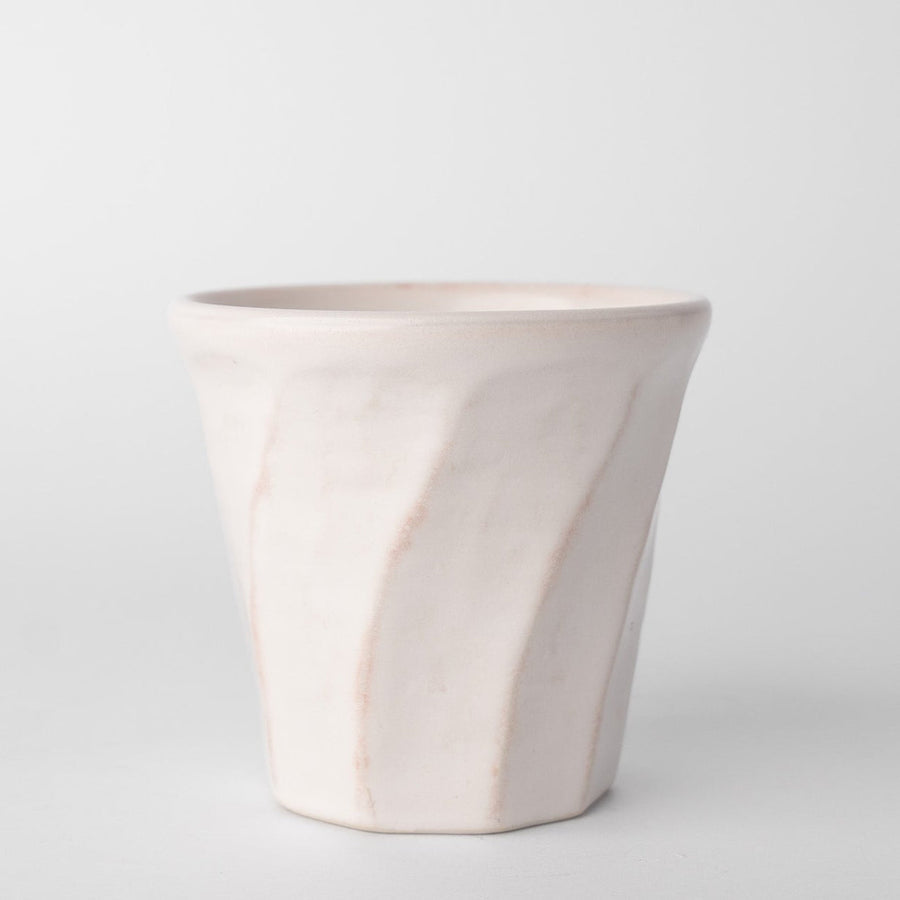 Premium Twist Mug – Blue & White Whitewash Glaze 9cm