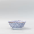 Premium Ramen Bowl – Dark Blue Chrysanthemum Design 21cm