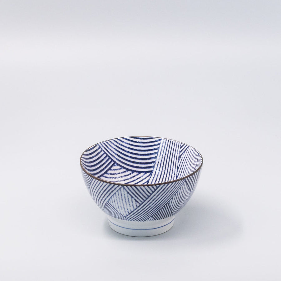 Premium Bowl with Thatched Navy Design - 16cm