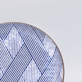 Premium Plate with Thatched Navy Design - 18cm